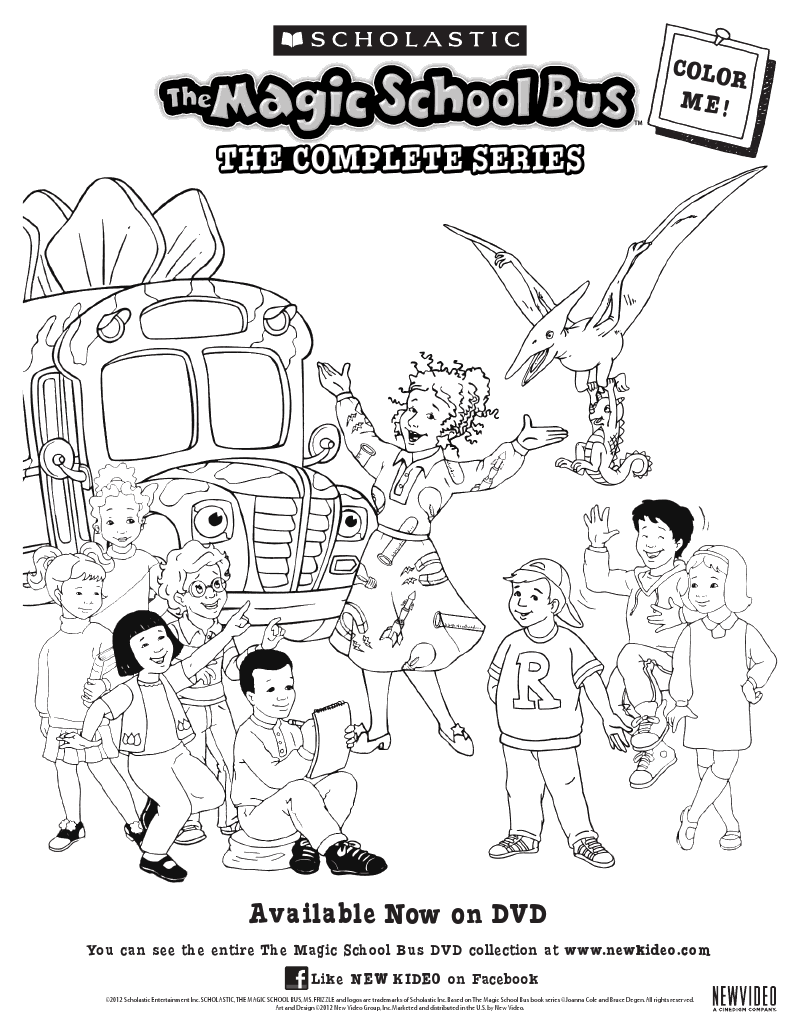 magical school bus coloring pages - photo #8