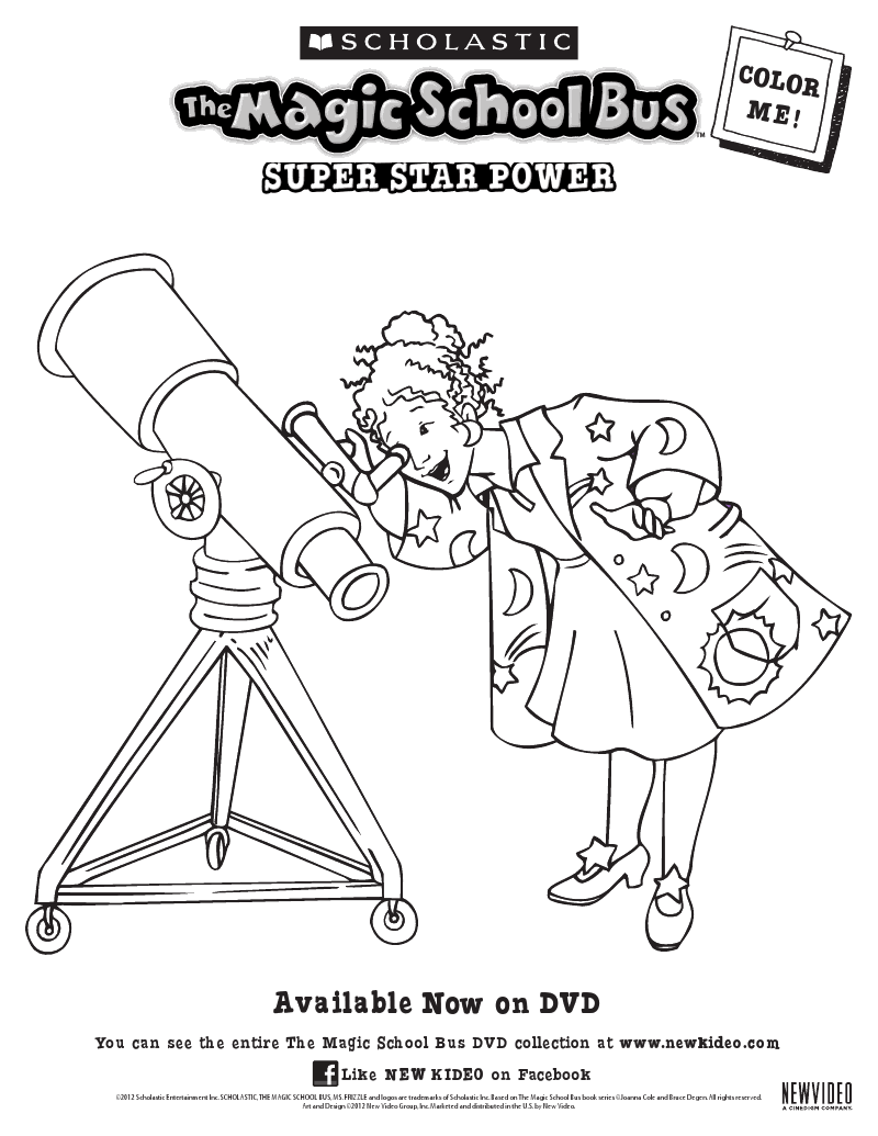 magic school bus coloring pages - photo #17