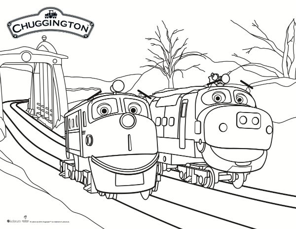 chuggington snow rescue coloring page  mama likes this