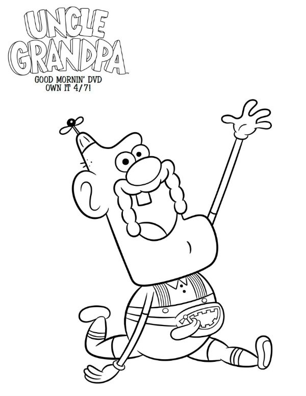 uncle grandpa coloring pages for kids - photo #1