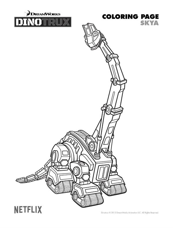free dinotrux skya coloring page  mama likes this