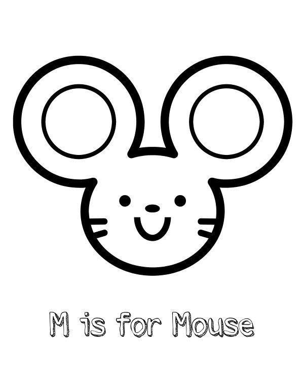 m for mouse coloring pages - photo #11